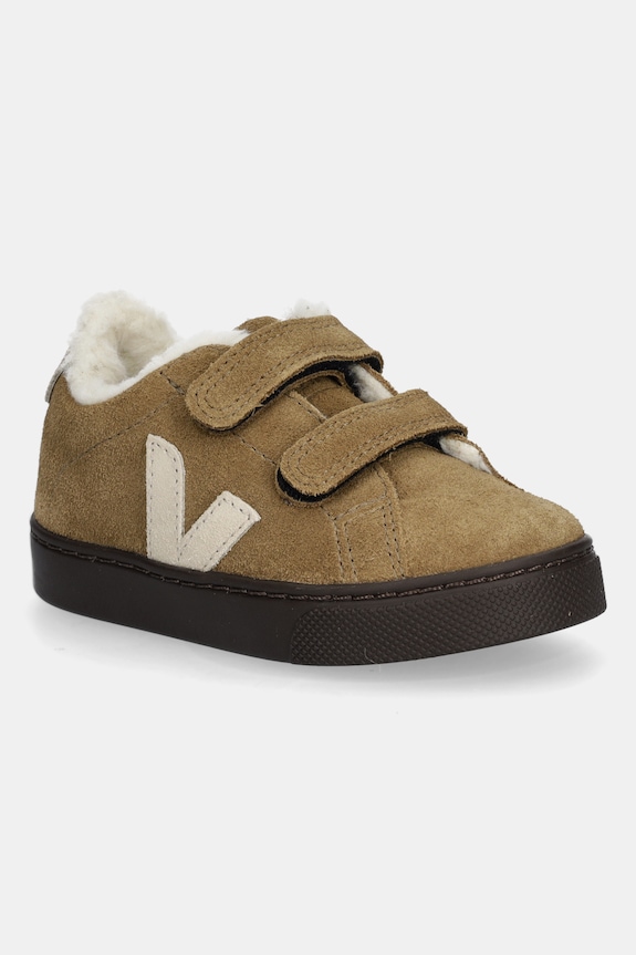 Veja sneakers in camoscio per bambini Small Esplar Winter bassa marrone SF0320983C.22.27