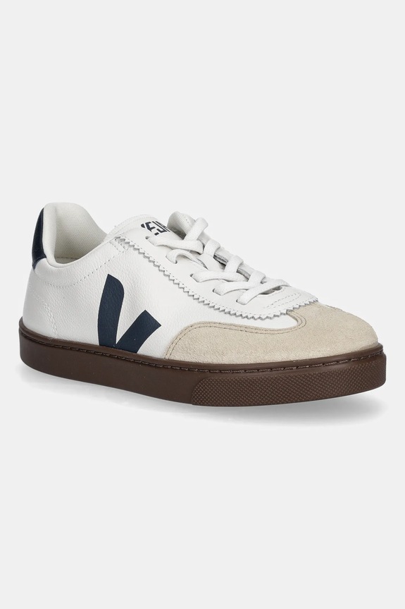 Veja scarpe da ginnastica bambino/a Small Volley pelle fiore beige SY2021013C.28.35