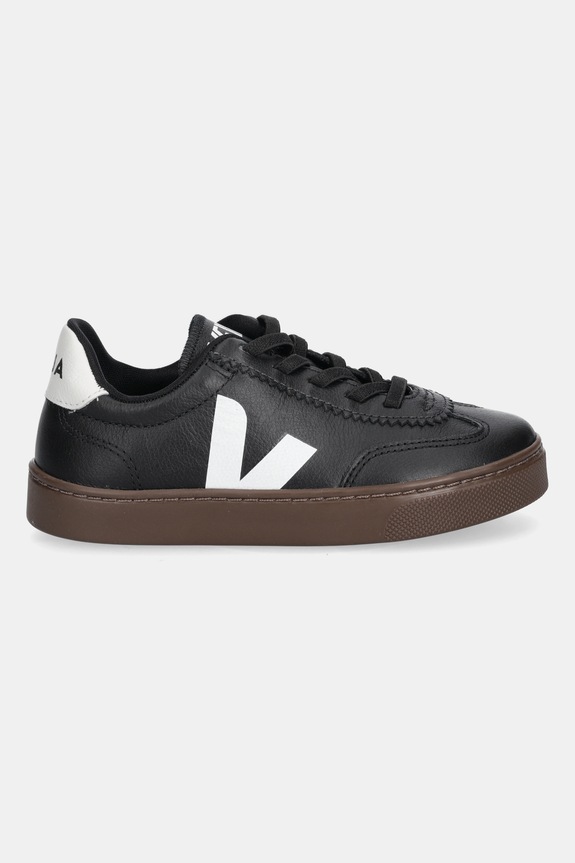 Veja scarpe da ginnastica per bambini in pelle Small Volley SY2021015C.28.35 nero AW25
