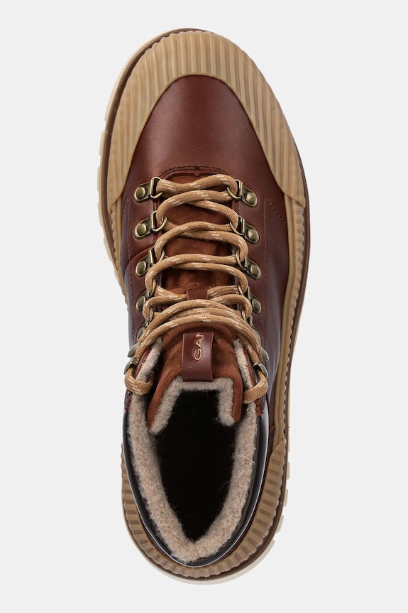 Δερμάτινες μπότες πεζοπορίας Gant Nebrada καφέ 31641108