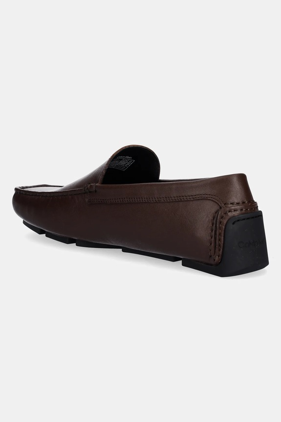 Παπούτσια Δερμάτινα μοκασίνια Calvin Klein DRIVER LTH HM0HM01864 καφέ