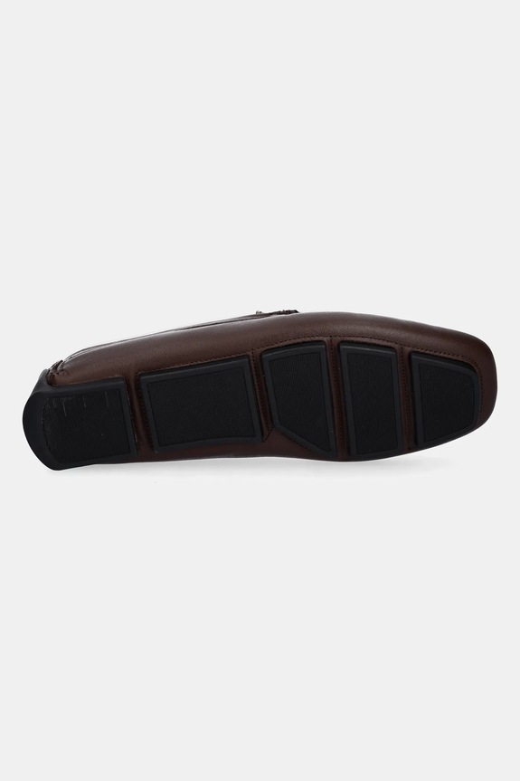 Δερμάτινα μοκασίνια Calvin Klein DRIVER LTH HM0HM01864 καφέ