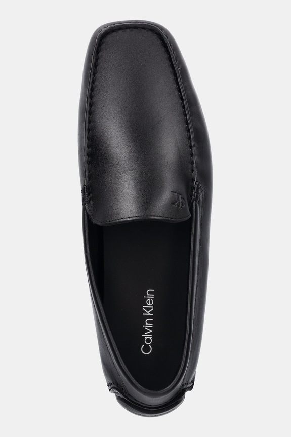 Calvin Klein mocasini de piele DRIVER LTH negru HM0HM01864