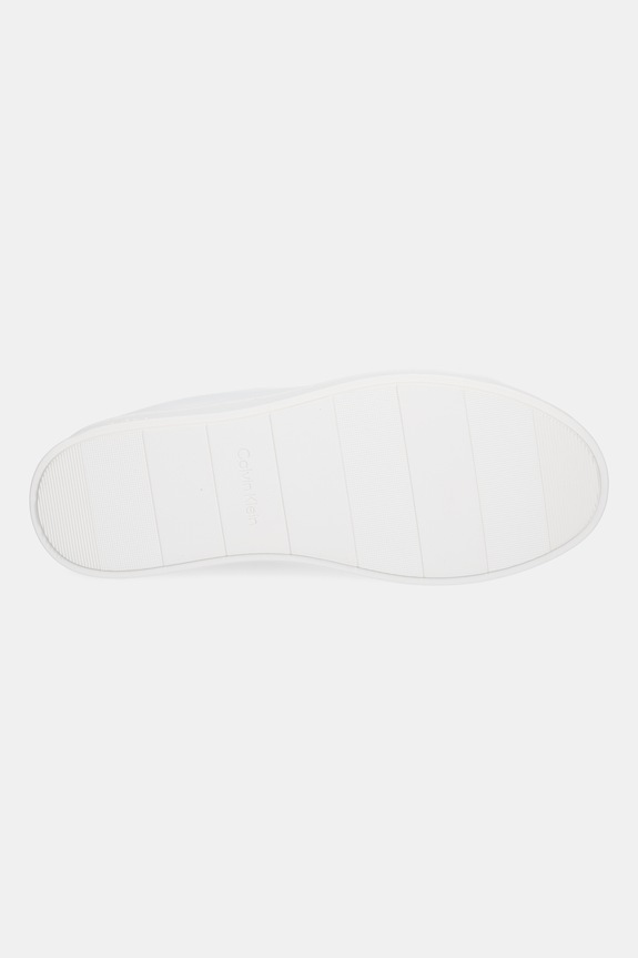 Calvin Klein sneakersy skórzane PURE LOW LACEUP CUPSOLE HF LTH HM0HM01859 biały