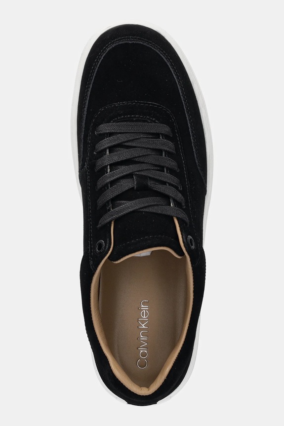 Calvin Klein sneakersy zamszowe CLEAN CUP LOW LACEUP OXF SU czarny HM0HM01880