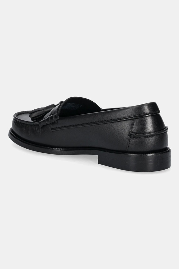 Cipők Tommy Hilfiger bőr mokaszin TH TASSEL LTH LOAFER FM0FM05494 fekete
