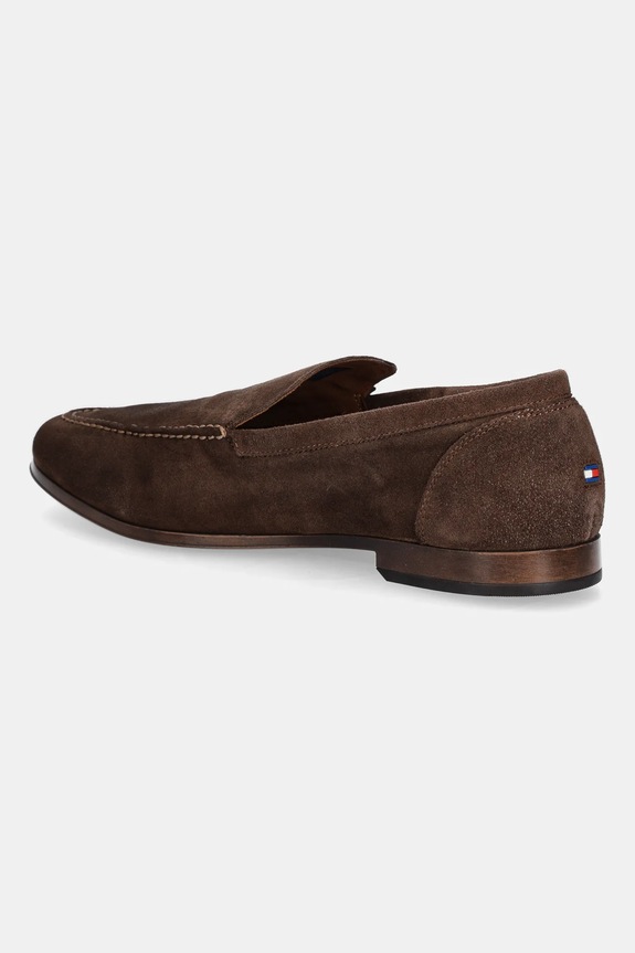 Παπούτσια Μοκασίνια σουέτ Tommy Hilfiger TH FLEXIBLE SUEDE LOAFER FM0FM05496 καφέ