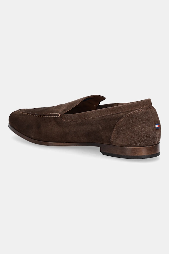 Παπούτσια Μοκασίνια σουέτ Tommy Hilfiger TH FLEXIBLE SUEDE LOAFER FM0FM05496 καφέ