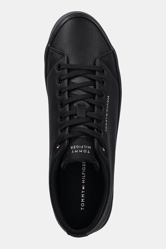 Tommy Hilfiger sportcipő TH HI VULC CORE LOW LTH II ESS fekete FM0FM05511