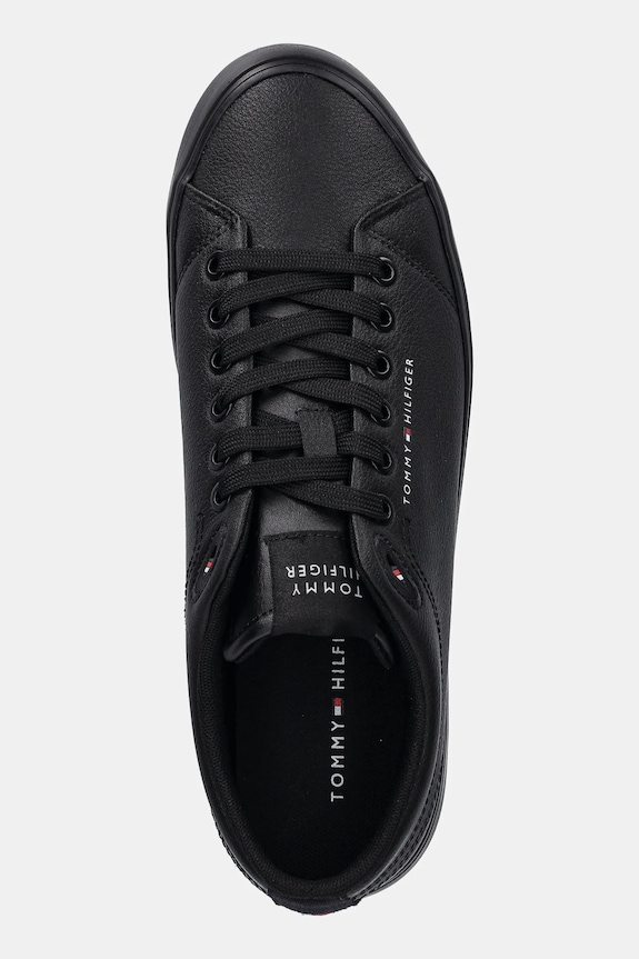 Tenisice Tommy Hilfiger TH HI VULC CORE LOW LTH II ESS crna FM0FM05511