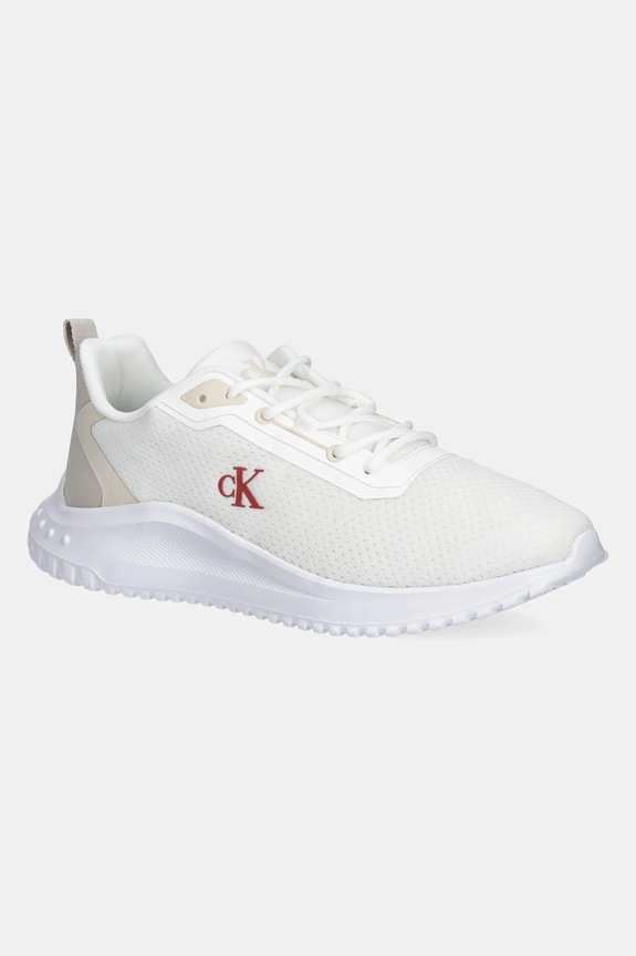 Calvin Klein Jeans sneakersy EVA RUNNER MIX MESH imitacja skóry licowej biały YM0YM01285