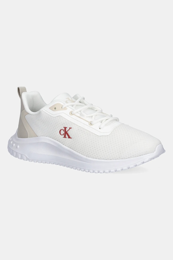Calvin Klein Jeans sneakersy EVA RUNNER MIX MESH imitacja skóry licowej biały YM0YM01285