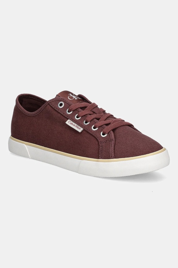 Tenisky Calvin Klein Jeans ESS VULC LOW MG CV Planet friendly burgundské YM0YM01301