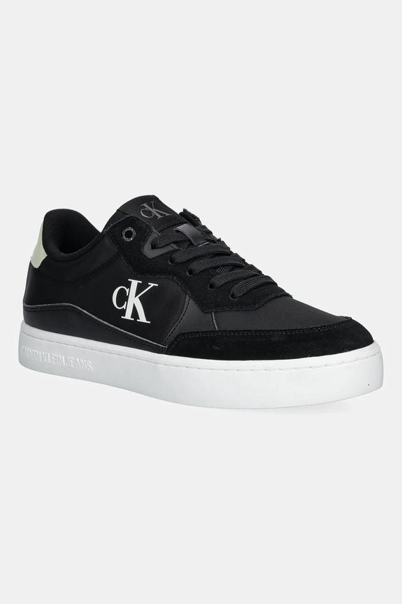 Calvin Klein Jeans sneakers CLASSIC CUPSOLE MG NYLON MIX pelle scamosciata nero YM0YM01304