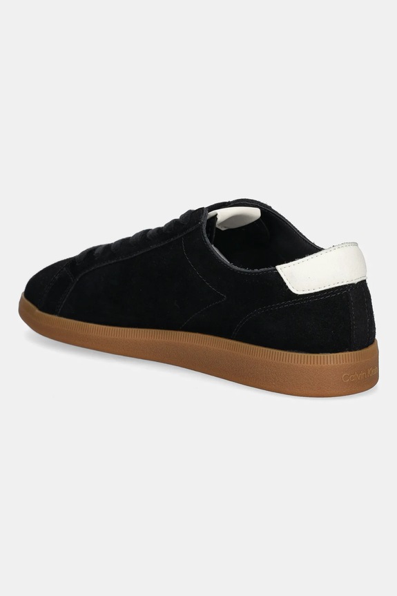 Scarpe Calvin Klein Jeans sneakers in camoscio LOW PROFILE CUPSOLE SU YM0YM01321 nero