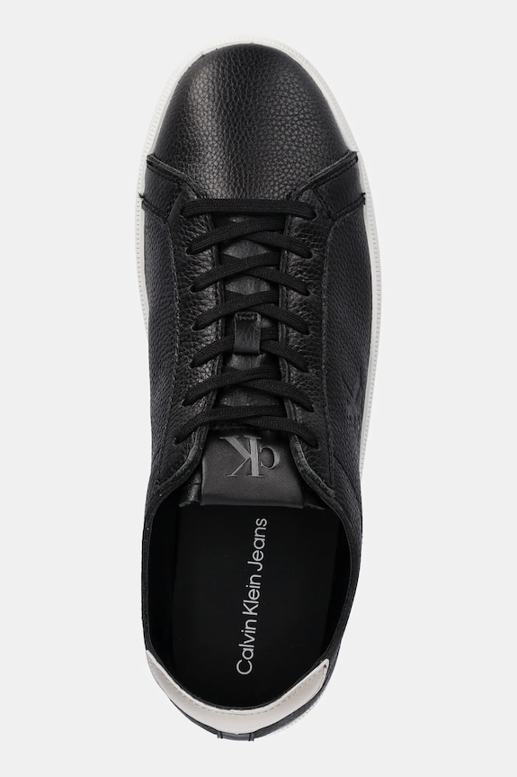 Δερμάτινα sneakers Calvin Klein Jeans LOW PROFILE CUPSOLE TMB LTH μαύρο YM0YM01331