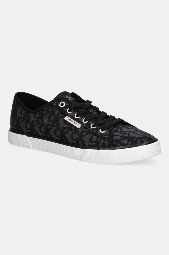 Πάνινα παπούτσια Calvin Klein Jeans ESS VULC LOW MG CV MONO μικρό μαύρο YM0YM01368
