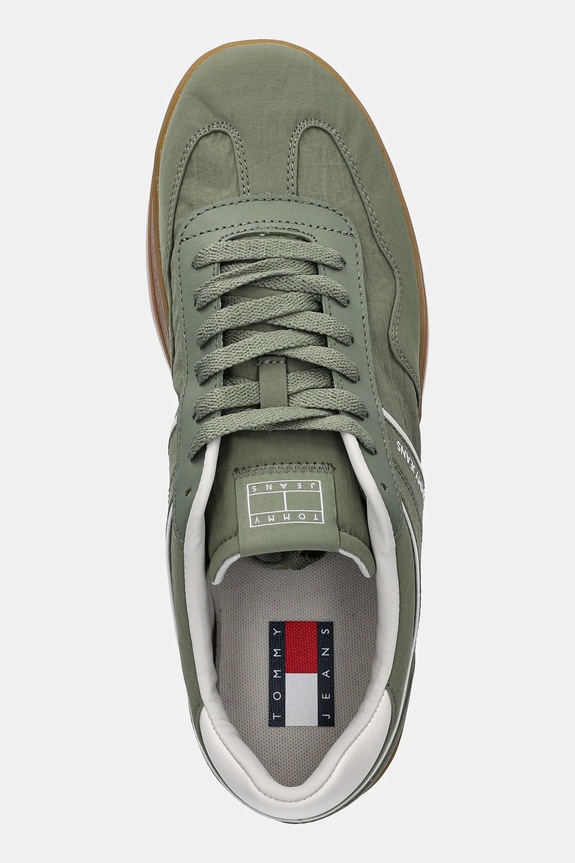 Tommy Jeans sportcipő THE GREENWICH MIX MEDIA zöld EM0EM01586