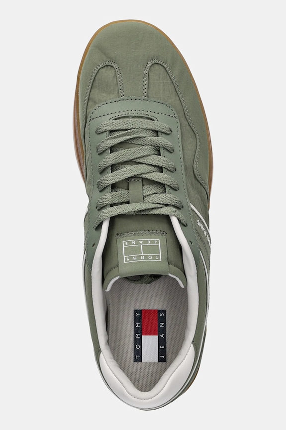Tommy Jeans sportcipő THE GREENWICH MIX MEDIA zöld EM0EM01586