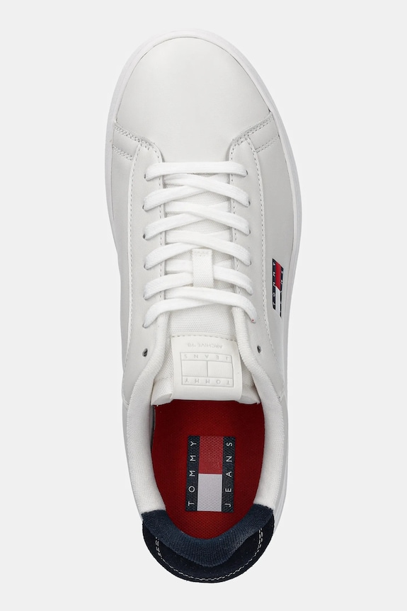Tommy Jeans sneakers din piele ARCHIVE '98 alb EM0EM01596