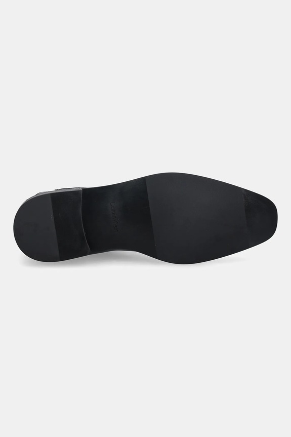 Calvin Klein sztyblety skórzane SLIM ESS CHELSEA LTH HM0HM01914 czarny