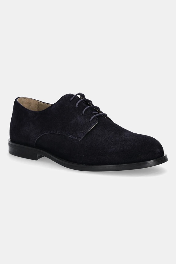 Calvin Klein półbuty zamszowe ESS RUBBER DERBY SU skóra zamszowa granatowy HM0HM01928