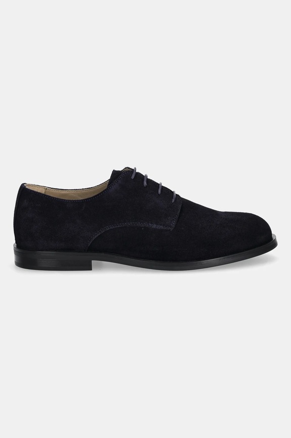 Calvin Klein półbuty zamszowe ESS RUBBER DERBY SU HM0HM01928 granatowy AW25