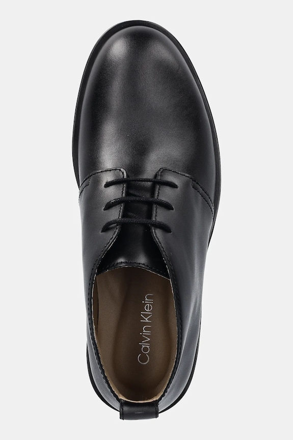 Kožené poltopánky Calvin Klein ESS RUBBER DESERT BOOT LTH čierna HM0HM01979