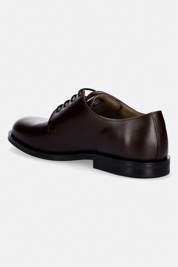 Scarpe Calvin Klein scarpe da uomo in pelle ESS RUBBER DERBY LTH HM0HM02056 marrone