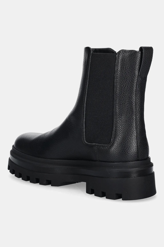 Obuwie Calvin Klein sztyblety skórzane LUGGED CHELSEA BOOT HIGH LTH YM0YM01334 czarny
