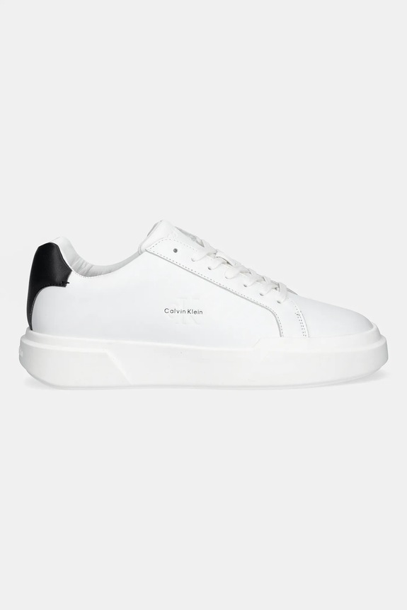 Calvin Klein sneakers in pelle CHUNKY CUPSOLE LACEUP LTH YM0YM01344 bianco AW25
