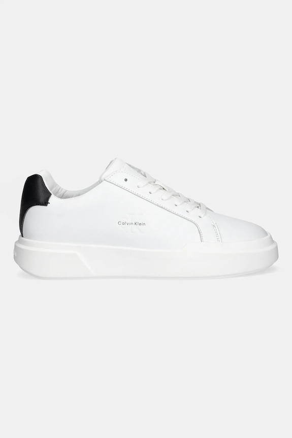 Calvin Klein sneakers in pelle CHUNKY CUPSOLE LACEUP LTH YM0YM01344 bianco AW25