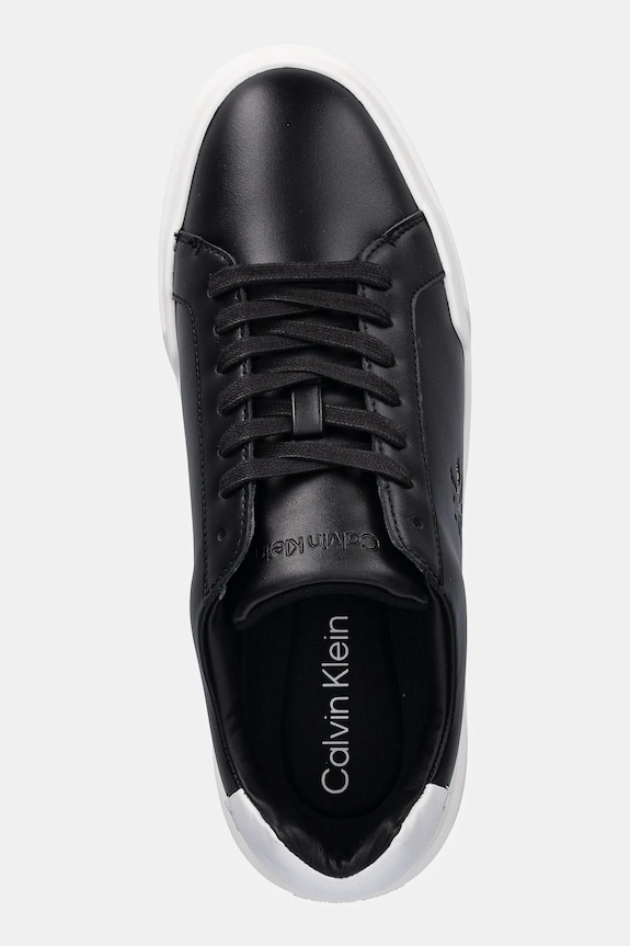 Kožne tenisice Calvin Klein CHUNKY CUPSOLE LACEUP LTH crna YM0YM01344