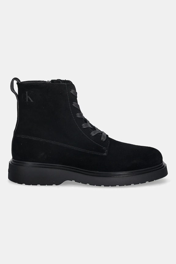 Semišové topánky Calvin Klein COMBAT ESS LACE UP ZIP BOOT SU YM0YM01371 čierna AW25
