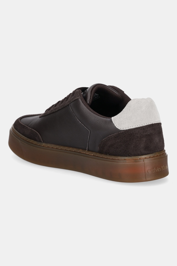 Obuća Kožne tenisice Calvin Klein CLASSIC CUPSOLE LACEUP WT MIX YM0YM01429 smeđa