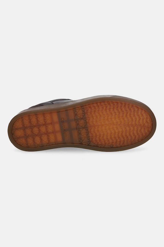 Kožne tenisice Calvin Klein CLASSIC CUPSOLE LACEUP WT MIX YM0YM01429 smeđa