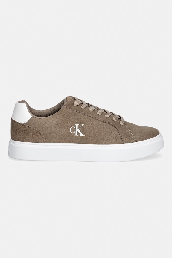 Calvin Klein CLASSIC CUPSOLE LACEUP SU sneakersy męskie zamszowe YM0YM01434 brązowy AW25