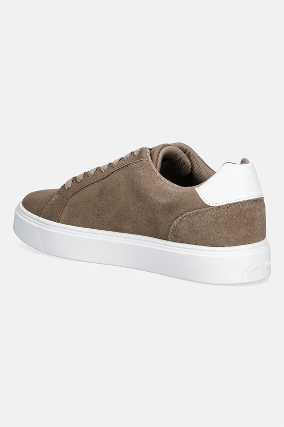 Obuwie Calvin Klein CLASSIC CUPSOLE LACEUP SU sneakersy męskie zamszowe YM0YM01434 brązowy