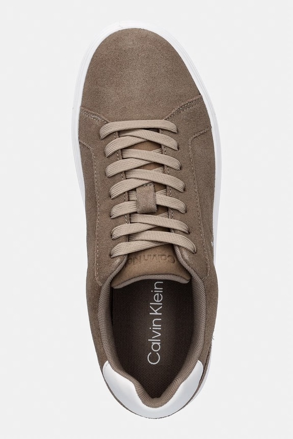 Calvin Klein CLASSIC CUPSOLE LACEUP SU sneakersy męskie zamszowe brązowy YM0YM01434