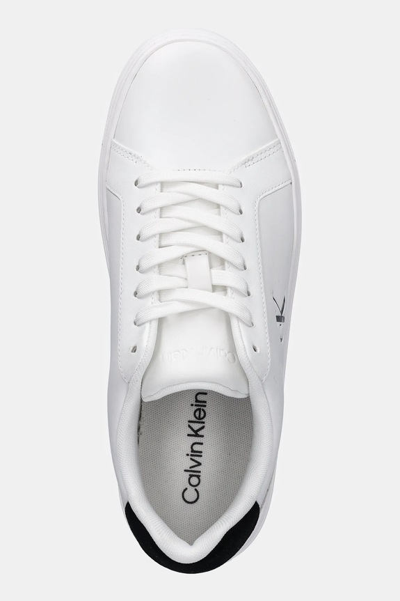 Kožne tenisice Calvin Klein CLASSIC CUPSOLE LACEUP LTH bijela YM0YM01435
