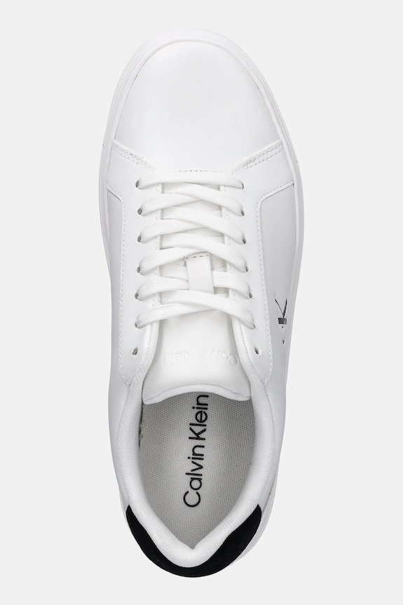 Kožne tenisice Calvin Klein CLASSIC CUPSOLE LACEUP LTH bijela YM0YM01435