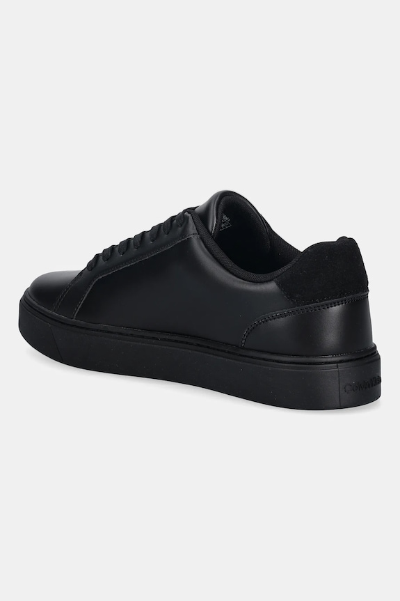 Boty Kožené tenisky Calvin Klein CLASSIC CUPSOLE LACEUP LTH YM0YM01435 černá