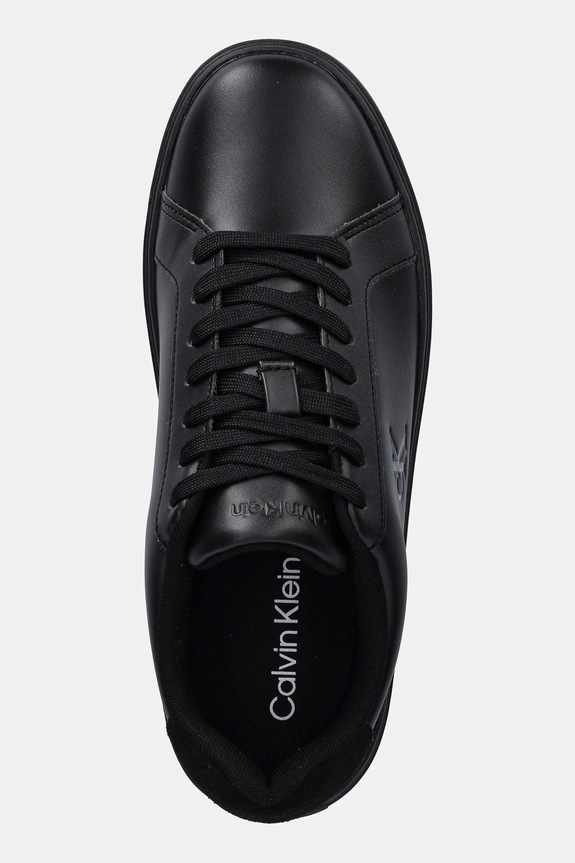 Kožené tenisky Calvin Klein CLASSIC CUPSOLE LACEUP LTH černá YM0YM01435