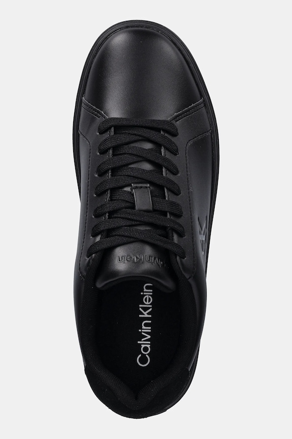 Kožené tenisky Calvin Klein CLASSIC CUPSOLE LACEUP LTH černá YM0YM01435