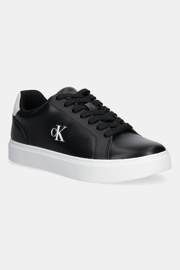 Calvin Klein sneakers in pelle CLASSIC CUPSOLE LACEUP LTH altri nero YM0YM01435