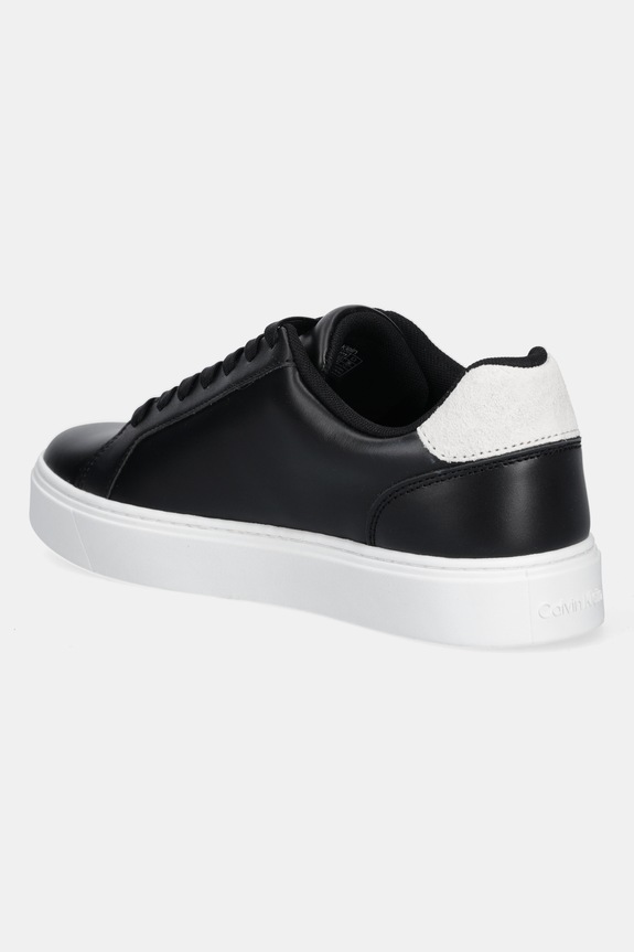 Scarpe Calvin Klein sneakers in pelle CLASSIC CUPSOLE LACEUP LTH YM0YM01435 nero