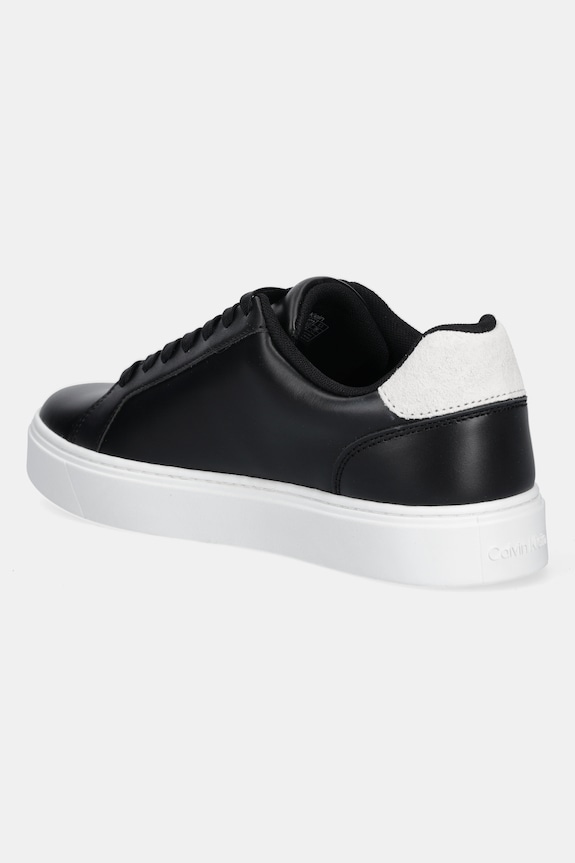 Scarpe Calvin Klein sneakers in pelle CLASSIC CUPSOLE LACEUP LTH YM0YM01435 nero