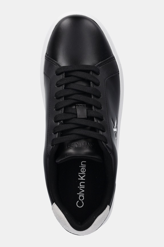 Calvin Klein sneakers in pelle CLASSIC CUPSOLE LACEUP LTH nero YM0YM01435