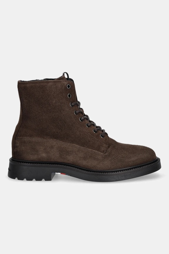 Semišové členkové topánky Tommy Hilfiger COMFORT LWT SDE BOOT FM0FM05594 hnedá AW25