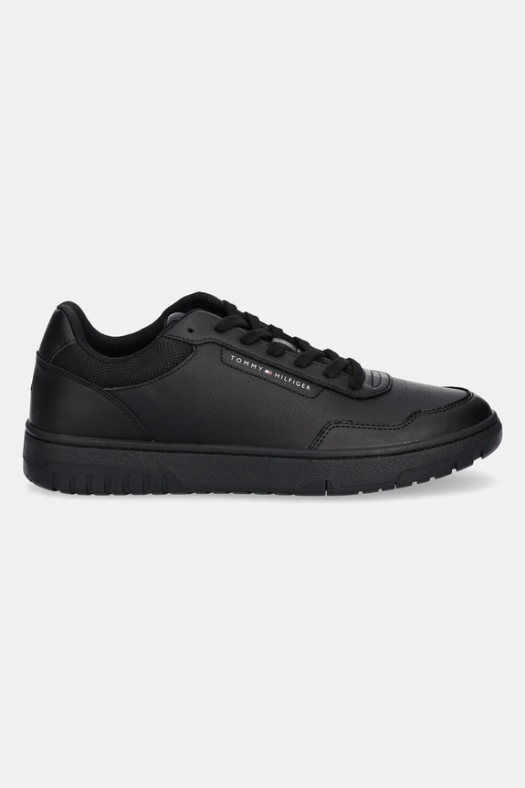 Kožne tenisice Tommy Hilfiger TH BASKET CORE LTH FM0FM05629 crna NC25